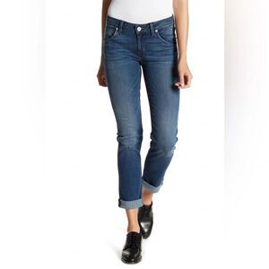 Hudson Women’s Bacara Straight Flood Cuff Medium Wash Jeans